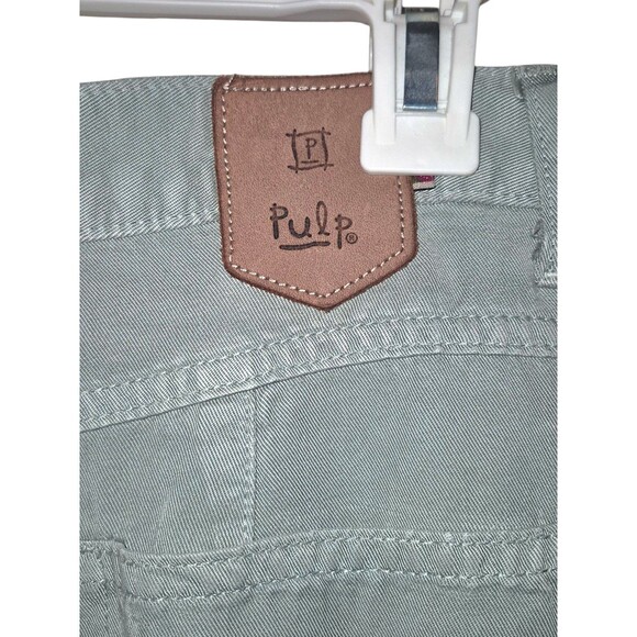 PULP Seafoam Green Soft Junlon Cotton Straight Leg Flowy Slacks Pants Size 14 - Picture 5 of 6